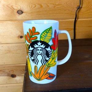 Starbucks 2016 Fall Autumn Leaves Harvest Tall Coffee Cup Mug 16 Oz October